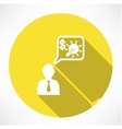 man with financial idea icon vector image vector image