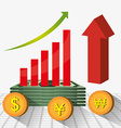 money and global economy vector image
