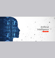 artificial intelligence technical background vector image vector image
