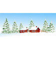 christmas winter landscape with small settlement vector image