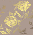 golden floral pattern vector image