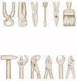 background with an industrial tool vector image