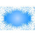 blue frame with fir branches vector image vector image