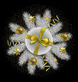christmas and new year pattern with winter holiday vector image