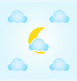 moon and clouds icon vector image