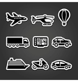 set stickers transport vector image vector image