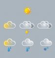 webweather icons sun cloud vector image vector image