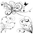 floral elements vector image