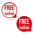 free shipping button label set vector image