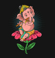 ganeshaganesha playing flute g vector image vector image