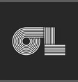 monogram initials ol or lo letters logo from vector image vector image