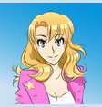 beautiful teenage girl vector image vector image