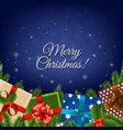christmas retro card vector image