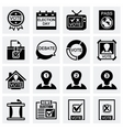 election icon set vector image