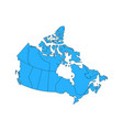 map canad with provinces and territories vector image