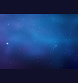 night blue starry sky purple galaxy background vector image