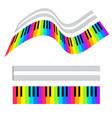 colorful piano keys and stave vector image