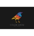 crow logo color logo bird logo vector image