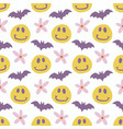 groovy halloween seamless pattern vector image vector image