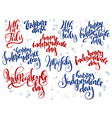independence day hand lettering set vector image