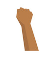 black lives matter fist hand up design vector image vector image