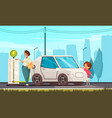 ecological energy composition vector image vector image