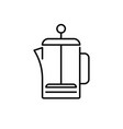 french press coffee line icon vector image