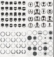 set of empty retro vintage frames laurels badges vector image