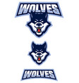 wolf mascot symbol vector image