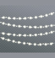 christmas glowing lights vector image vector image