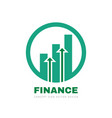 fintech market business logo design marketing vector image