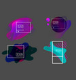 set modern abstract liquid banners design vector image vector image
