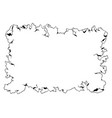 empty old paper frame template black design vector image