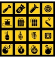 flat icons set with bombs vector image