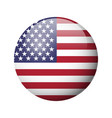 glossy circle badge flag of united states vector image vector image