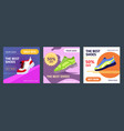 shoe sell social media banner footwear vector image