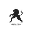 standing lion logo in aggressive style abstract vector image vector image