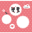 valentines day card background template vector image vector image