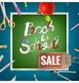 back to school sale background eps 10 vector image