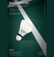 badminton championship poster vector image vector image