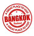 bangkok sign or stamp vector image