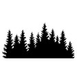 fir trees silhouettes coniferous spruce vector image vector image