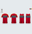 t-shirt sport mockup template design for soccer vector image