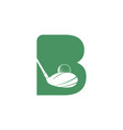 initial letter b golf logo design vector image vector image