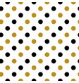 simple gold black circle seamless pattern vector image