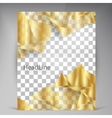 beautiful gold satin flyer vector image vector image