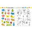fingerprint game for kids fun educational vector image vector image