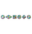 hologrpahic iridescent stickers hologram foil vector image vector image
