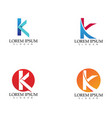 k letter abstract business logo symbol vector image