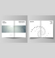 layout of two a4 format cover mockups vector image